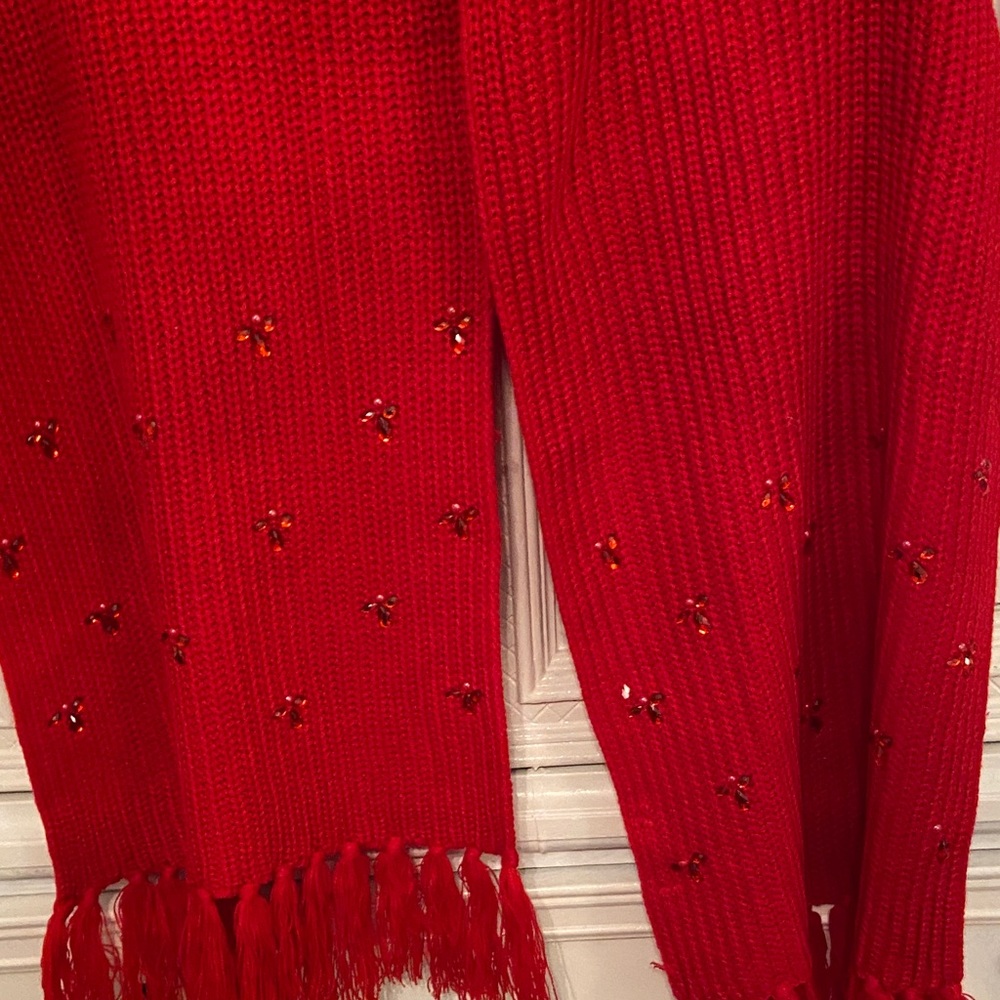 NWOT BLING red scarf